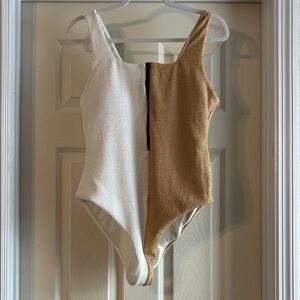 NWOT Pink Lily Two-Tone One Piece Swimsuit